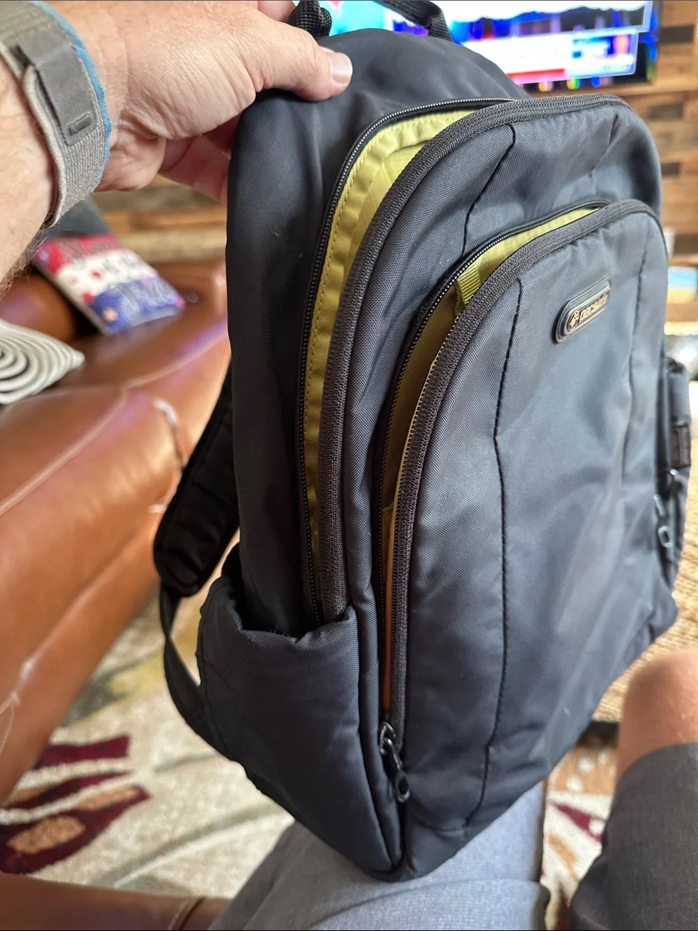 Pacsafe Black Men's Secure Everyday Backpack